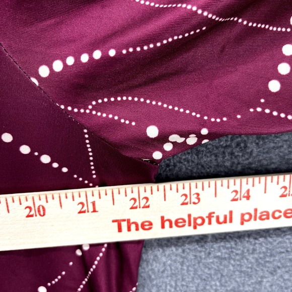 Womens Top Blouse Plus Size Red Wine Relaxed round neck 3/4 Sleeve thin fabric - Picture 10 of 12